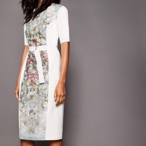 TED BAKER | Patchwork Print Pencil Dress